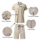 thumbnail image 5 of Conjuntos Short Solapa Hombre,polo Estampado Traje,2piezas, 5 of 8