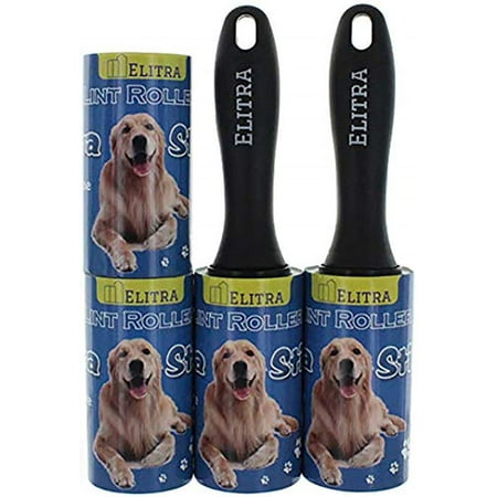 Elitra Extra Sticky Lint Roller For Pet Hair Reusable With Refills For Clothes, Floors & Furniture, 2 Lint Removers & 2 Refill Packs - 360 Sheets (Best Reusable Lint Roller)