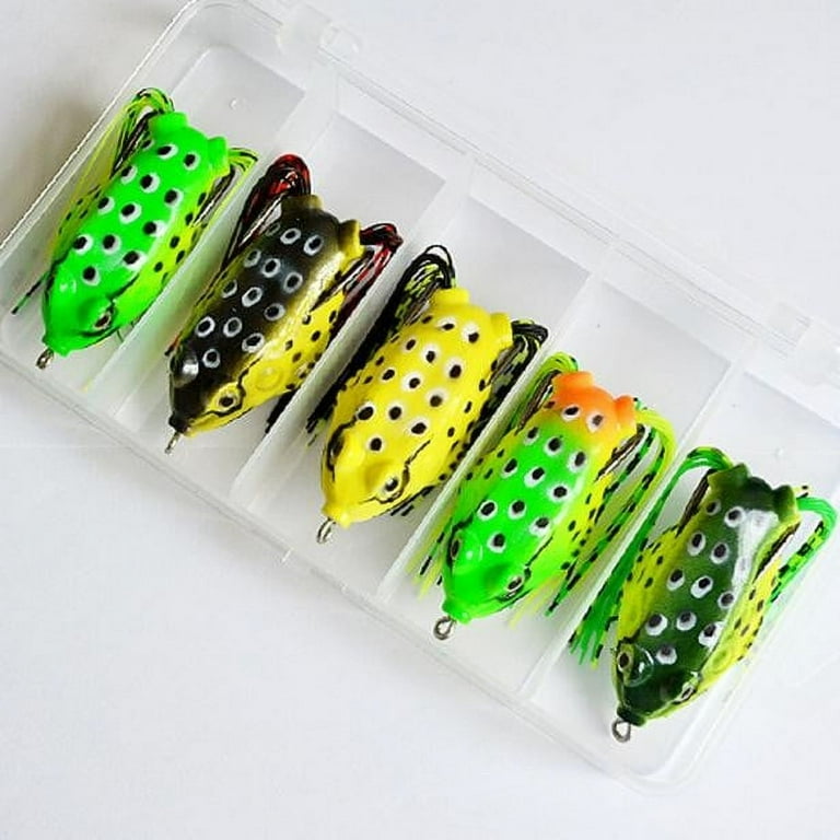 Kehuo Hollow Body Topwater Frogs Fishing Lure, 5 Count Kehuo Hollow Body Topwater Frogs Fishing Lure, 5 Count