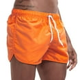 thumbnail image 5 of Ceisia Men's Athletic Beach Shorts Straight Leg Pockets Elastic Waist Casual Sport Swim Trunks Summer Pants Orange XL Gifts for Father, 5 of 9