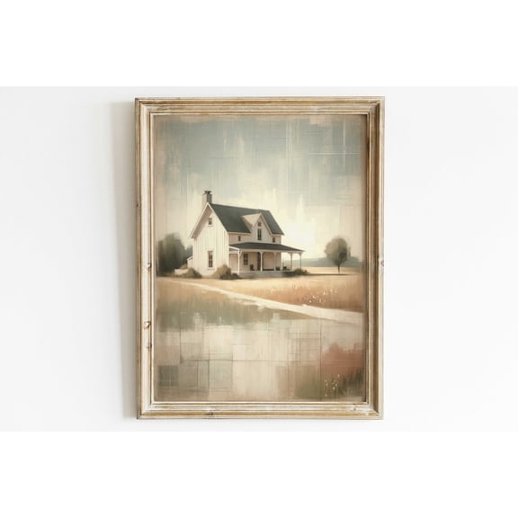 Country House Print, Countryside Wall Art, Rural Wall Art, Country Style Wall Art, Rustic Country Home Decor, Farmhouse Wall Decor Wall Art, Modern Wall Decor, 8x12 UNFRAMED