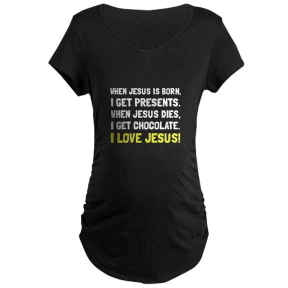 CafePress - Love Jesus Maternity T Shirt - Maternity Dark T-Shirt