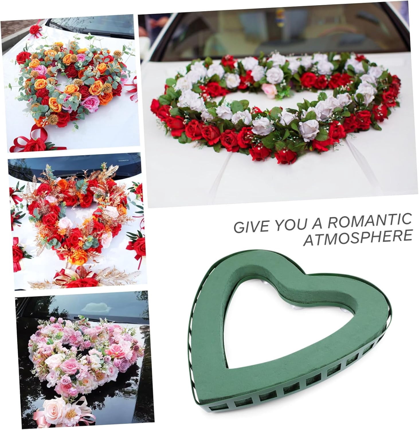 ABCISI Floral Foam Block Shaped Floral Foam Cage with Suction Cup for Fresh or Flowers, Wedding Party Decorations, Dry and Wet Flower Cage Holder for Flower Arrangement