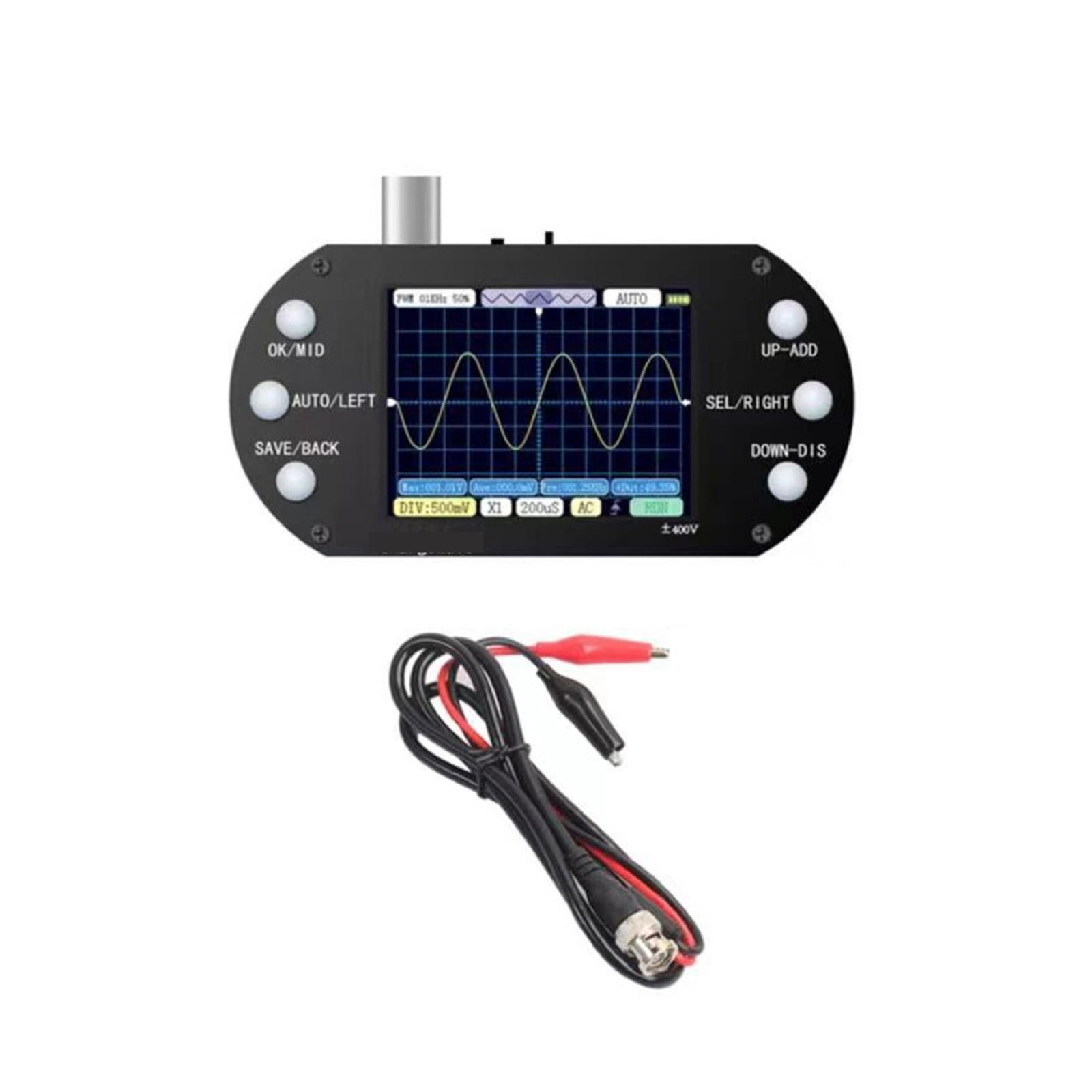 Mini Automotive Oscilloscope Mini Oscilloscope 2.5Mhz Sampling Rate Trigger Function Auto/Nomal/Single for Electronic Repair DIY ,Professional Designed