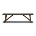 thumbnail image 2 of Grain Wood Furniture Cascais Solid Wood Bench with Farmhouse Base in Brown Oak Top and Base, 2 of 5