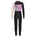 thumbnail image 4 of Xnihocha Kids Girls Long Sleeve Dance Unitard Turtleneck Gymnastics Figure Ice Skating Full Body Pink 16, 4 of 7