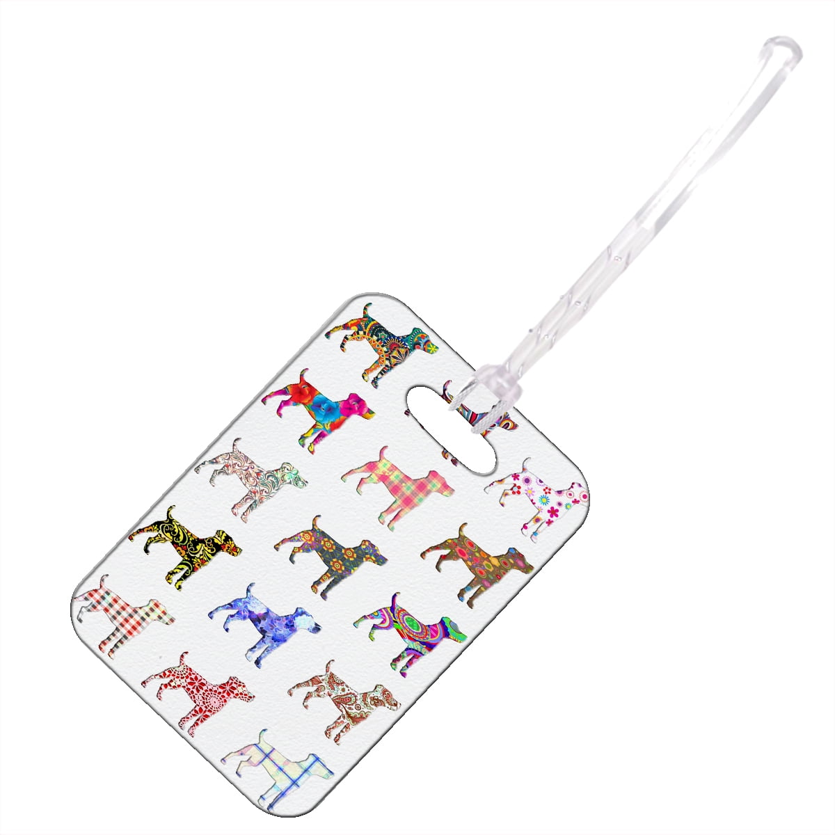GoldK Italian American Flag Leather Luggage Tags Baggage Bag Instrument Tag Travel Labels Accessories with Privacy Cover