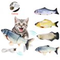 thumbnail image 3 of Chollius Electric Fish Toy with PP Cotton Filled, Cat Simulation Plush, 3 of 7