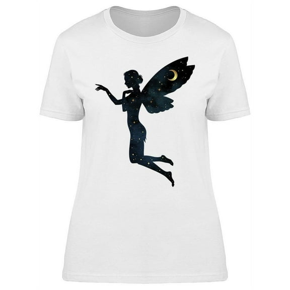 Fairy Silhouette In The Night T-Shirt Women -Image by Shutterstock, Female Medium