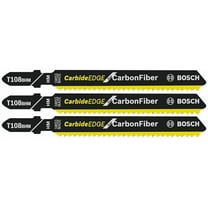 Bosch 3-5/8 Inch 12 Tpi Carbide Edge For Carbon Fiber T-Shank Jig Saw Blades 3 Piece