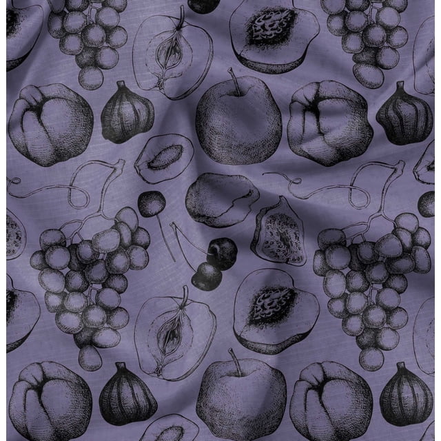 Soimoi Georgette Viscose Fabric Mix Fruits Print Sewing Fabric Yard 42 Inch Wide