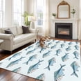 thumbnail image 2 of 5'x7' Area Rugs, Coastal Fishes Indoor Outdoor Area Rug for Living Room Bedroom, Summer Watercolor Ocean Animals Washable Bathroom Rugs Kitchen Floor Carpet Mats Home Decor Aesthetic, 2 of 8