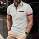 thumbnail image 1 of pstuiky camisetas de hombre, Camisa de manga corta transpirable con botones y bolsillo simulado para hombre camisetas de hombre l, 1 of 3