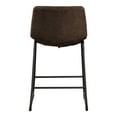 thumbnail image 4 of Furniture of America Perri Modern Chenille Counter Height Dining Chairs, Brown (Set of 2), 4 of 16