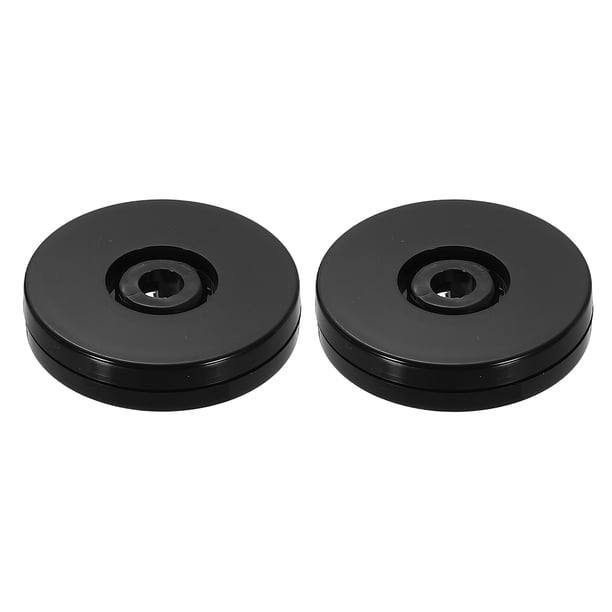 Plato giratorio Lazy Susan de acrílico de 2 paquetes, organizador giratorio de 2" en color negro