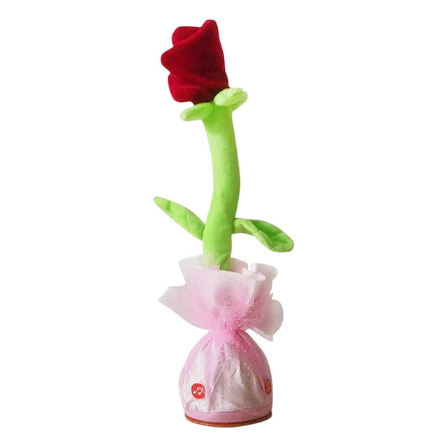 Education Toy Rose Flower Day Dancing Charging Singing Valentine - Interactive Learning Toy for Development and Play