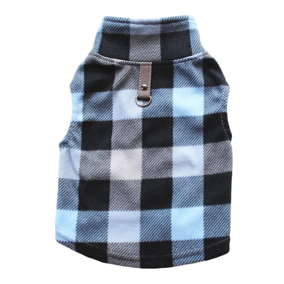 Dog Sweater, Soft Fleece Vest with Leash Ring Pullover Jacket Winter Pet Dog Clothes for Puppy Small Dogs Cats Teddy Chihuahua Yorkshire(S,Dark Blue)