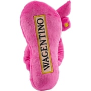 Haute Diggity Dog Wagentino Plush Squeaky Sandal Dog Toy, Hot Pink, One Size
