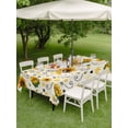 thumbnail image 3 of Outdoor Tablecloth with Umbrella Hole and Zipper, Vintage Sunflower Rectangle Table Cloth 60x84 Inch Waterproof Tablecloth, Summer Botanical Farmhouse Floral Picnic Table Cover for Patio Camping, 3 of 7