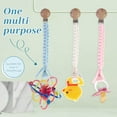 thumbnail image 4 of Handmade Baby Pacifier Clip for Boys and Girls, Viaky Braided Binky Clip for Babies 3 Pack, Pacifier Leash Modern Neutral Paci Clip Binkie Fastening Unisex for Newborn Infant Fits All Pacifier, 4 of 9