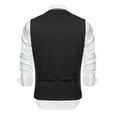 thumbnail image 5 of Coshow Men's Suit Vests Layered Waistcoat Business Formal Dress Vest for Wedding with Pockets, 5 of 5