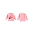 thumbnail image 2 of RUINIXCW Toddler Girls Fall Sweatshirt Stylish Football Bow Embroidery Casual Crew Neck Long Sleeve Pullover, 2 of 9