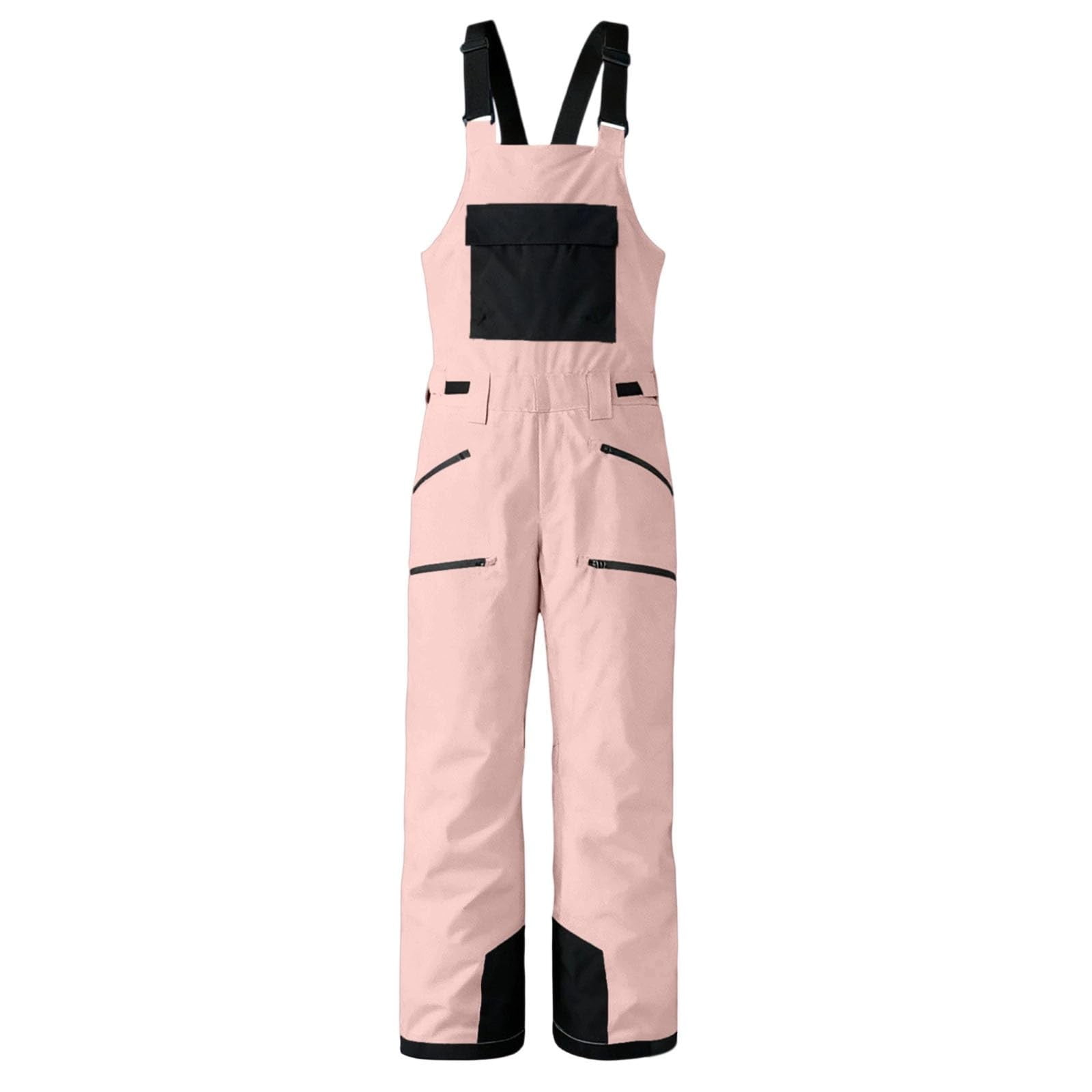 MEZZALL Toddler Jumpsuit Girls Insulated Bib Overalls Winter Ski Pants For Outdoor Cold Weather Activities And Play Breathable Long Sleeve O-Neck Spring Child One-Pieces