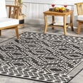 thumbnail image 3 of nuLOOM Cari Moroccan Tribal Indoor/Outdoor Area Rug, 8' x 10', Black, 3 of 9