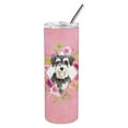 thumbnail image 3 of Carolines Treasures CK4222TBL20 Schnauzer Design2 Pink Flowers Stainless Steel 20 oz Skinny Tumbler 20 oz multicolor, 3 of 4
