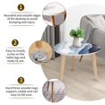 thumbnail image 3 of Triangle Nesting Coffee Table Set of 2 blue beautiful foggy mountains sun clouds sky End Table Modern Minimalist Side Table Set for Living Room Bedroom, 3 of 8