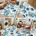 thumbnail image 5 of Area Rug for Living Room, Blue Floral Non-Slip Indoor Large Carpet for Bedroom/Dining Room, Watercolor Farmhouse Flowers Painting Washable Low-Profile Rectangle Floor Mat Runner Rugs - 3 x 5 Ft, 5 of 7