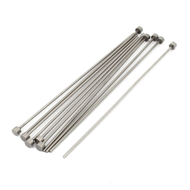 2mm Dia Round Tip Steel Straight Ejector Pin Punch 150mm Long Silver