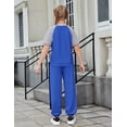 thumbnail image 5 of Arshiner Girls' Casual Sets Short Sleeve T-Shirt Top and Sweatpants with Pockets, 5 of 6