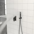 thumbnail image 2 of Dual Shower Head - 10 Inch Ceiling Mount Square Shower System with Rough-in Valve,Matte black, 2 of 9