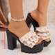 thumbnail image 4 of Zapatos de Caminata de las Mujeres de Moda Y Versátil Tacón de Encaje Más Tamaño Primavera Y Verano Zapatillas Cómodas de Moda, 4 of 9