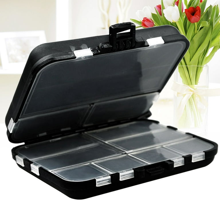 Double Sides Fishing Tackle Box Portable Fishing Lure Hook Baits Storage  Box Separated Cells Organizer 