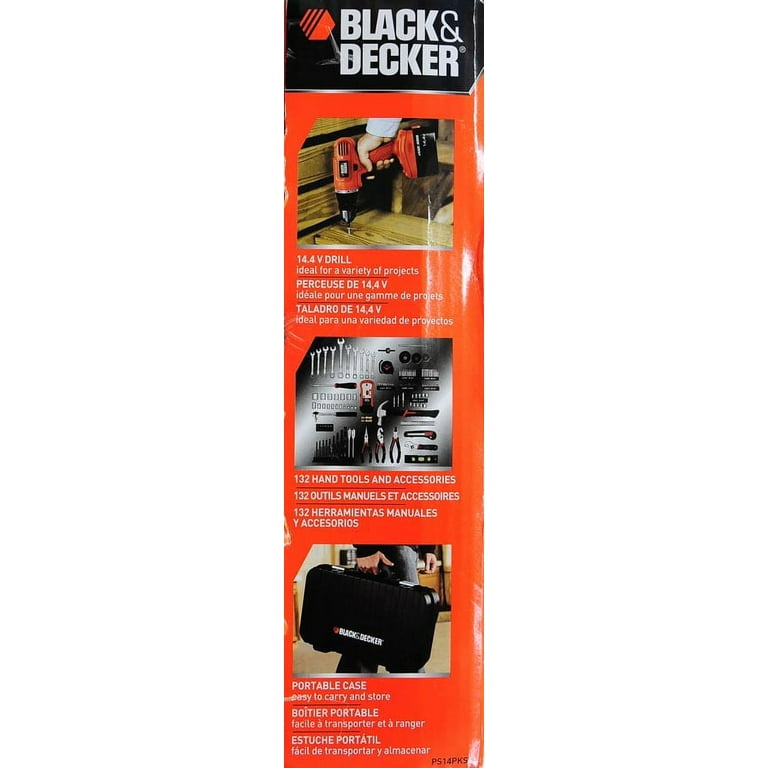 Black+decker Junior Tool Bag 13 Piece Set - Includes Hammer Hand Saw Screw Driver & More!