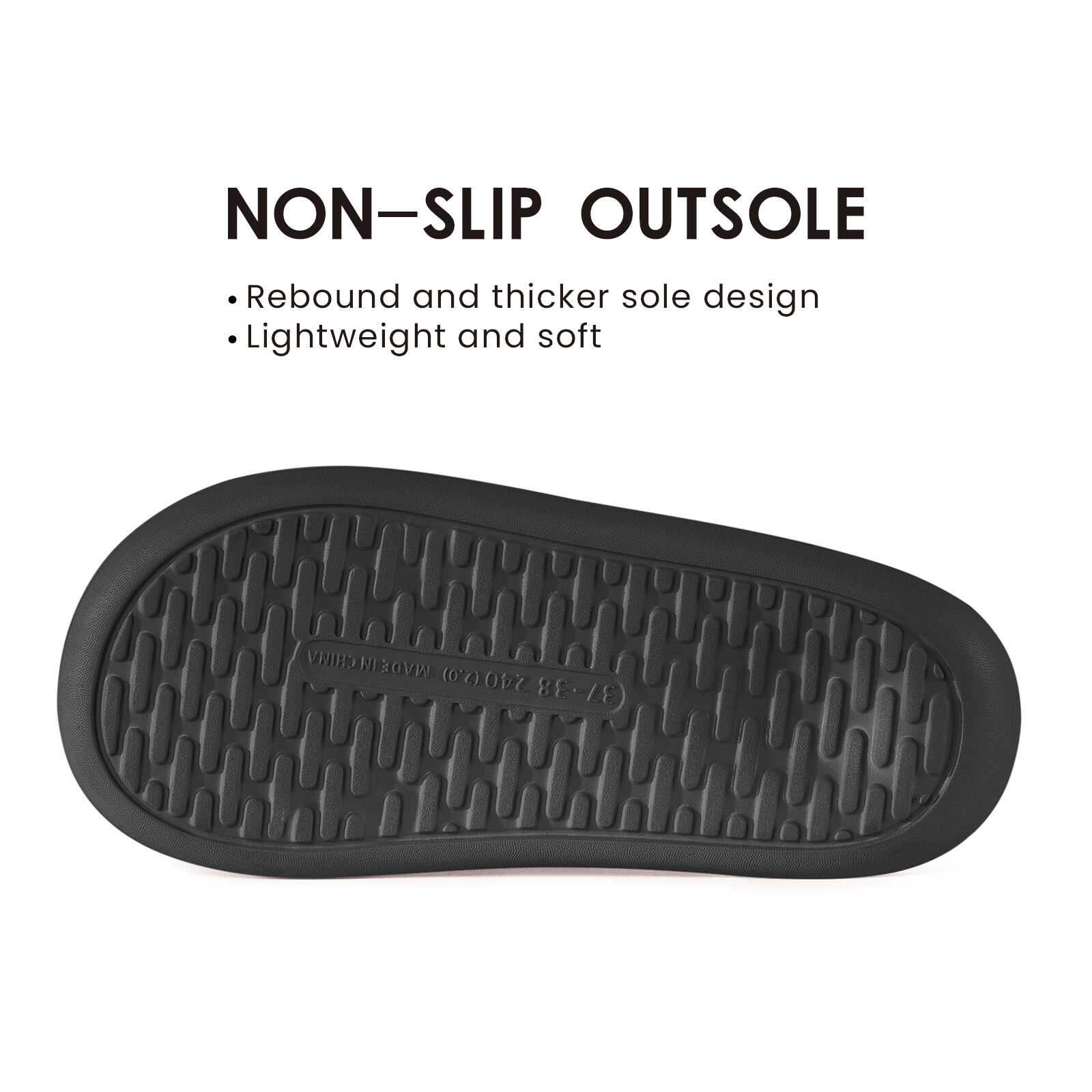POSEE Pillow Slippers Slides for Women Men Non-Slip Cloud Slides House Bedroom Shoes Shower Sandals - image 5 of 5