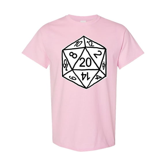 Inktastic 20 Sided White Dice T-Shirt