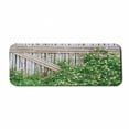 thumbnail image 1 of Farmland Computer Mouse Pad, Bamboo Fence Covered by Ivy Daisy Flower Blooms Chamomile Petals Picture, Rectangle Non-Slip Rubber Mousepad Large, 31" x 12" Gaming Size, Green Pale Brown, by Ambesonne, 1 of 2