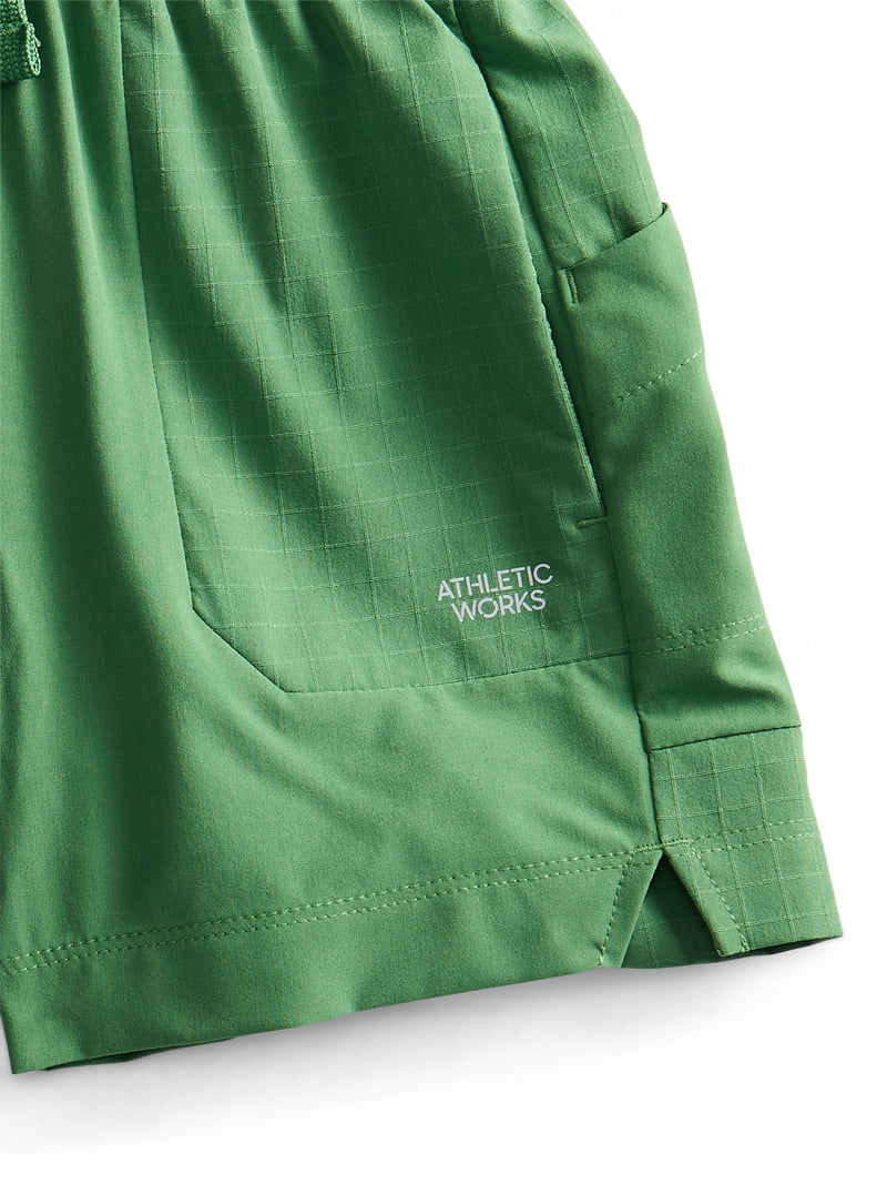 Athletic Works Boys' Ripstop Shorts, Green, L (10-12) - Walmart.com