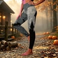 thumbnail image 4 of sdhkgrrt Women Plus Size High Waisted Stretch Halloween Print Leggings Casual Streetwear Activewear Lounge Yoga Fall Winter Gym Workout Trousers, Black 3XL, 4 of 5