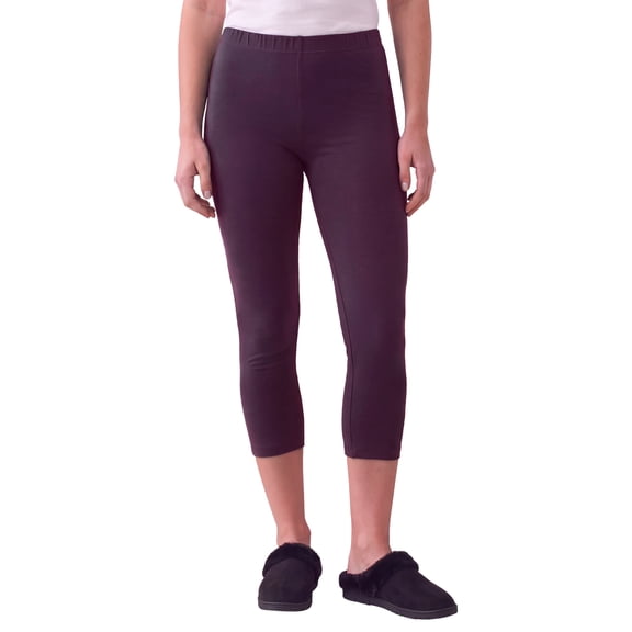 Roaman's Women's Plus Size Petite Plus Size Essential Stretch Capri Legging
