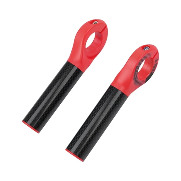 Meghna Bike Handlebar Ends Carbon Fiber Hanlebar Extension Bar for Mountain Bike Folding Bicycle Handlebar 22.2mm Red