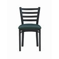 thumbnail image 3 of Linon Home Decor CH153BLKBRG02 31 x 17 x 18 in. Baxter Metal Side Chair, Black & Burgundy - Set of 2, 3 of 9