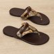 thumbnail image 5 of Sandalias de playa con punta abierta para vacaciones informales con tacón plano y estampado para mujer Wmkox8yii  ytu8053, 5 of 9