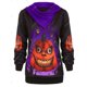thumbnail image 2 of Sudadera con capucha convertible de Halloween con estampado de calabaza 3D talla grande Rosegal  Sudaderas y sudaderas con capucha, 2 of 5
