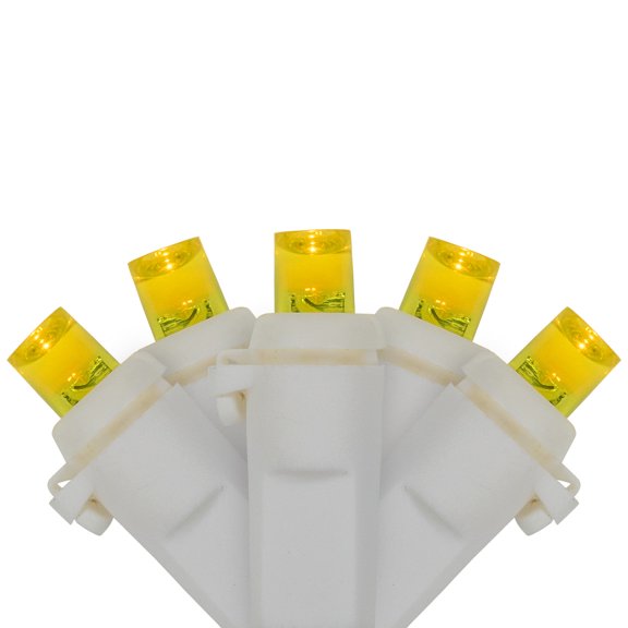 Northlight LED Wide Angle Christmas Lights - Yellow - 33' White Wire - 100 ct