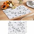 thumbnail image 6 of Gray Leaves Placemats Set of 6 Spring Rustic Branches Botanical Place Mats Indoor Wipeable Table Mats Washable Cloth Dining Table Placemats for Kitchen Holiday Party Home Decor 13x19 Inch, 6 of 9
