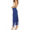 thumbnail image 2 of Women's High Rise Chiffon Overlay Maxi Draped Skirt with Waist Tie Accent., 2 of 6